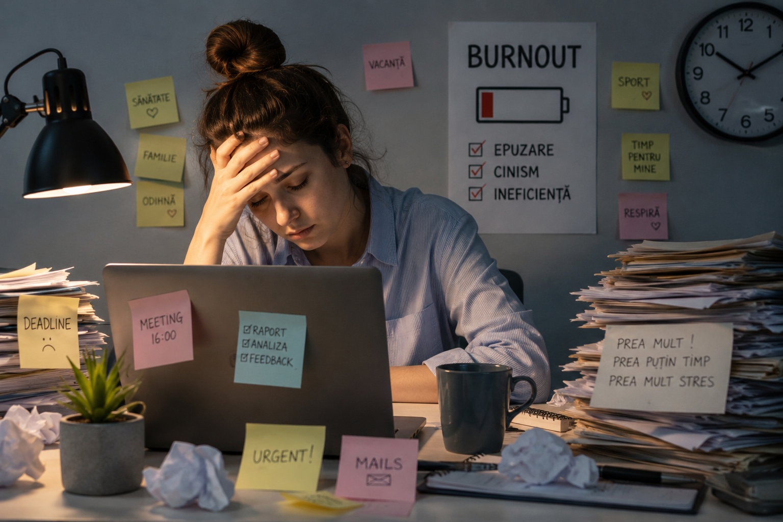 Burnout-ul Profesional: Semnele Epuizării și Cum Îți Poți Recăpăta Echilibrul
